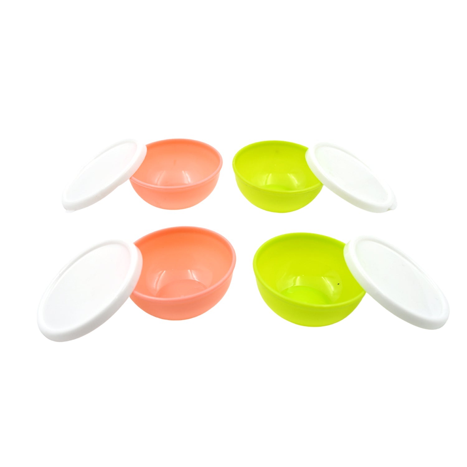 5558 Multipurpose Small Round Plastic Bowl / Katori With Lid, Microwave Safe Reusable Lightweight Bowl, Dishwasher Safe Chutney Bowl (4 Pcs Set) 5558 Multipurpose Small Round Plastic Bowl / Katori With Lid, Microwave Safe Reusable Lightweight Bowl, Dishwasher Safe Chutney Bowl (4 Pcs Set)